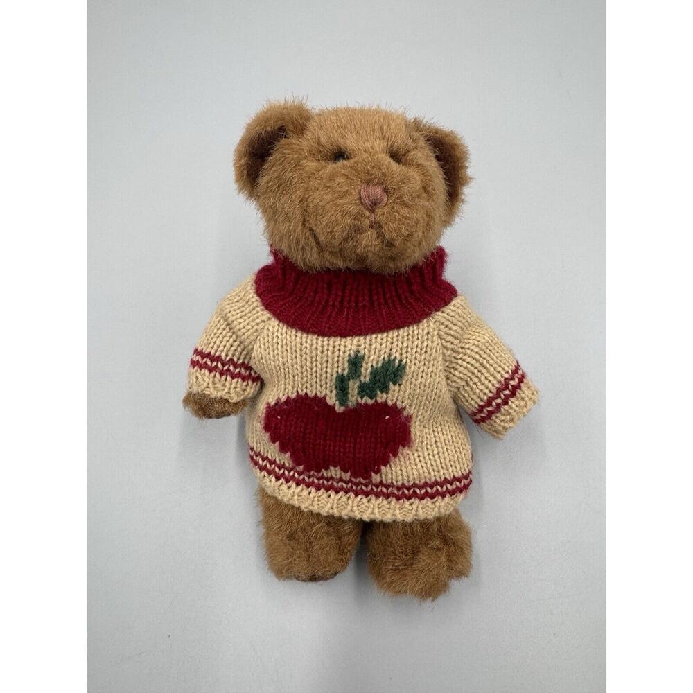 Russ Berrie Jointed Teddy Bear In Apple Sweater 1106 Bears from the Past 6”